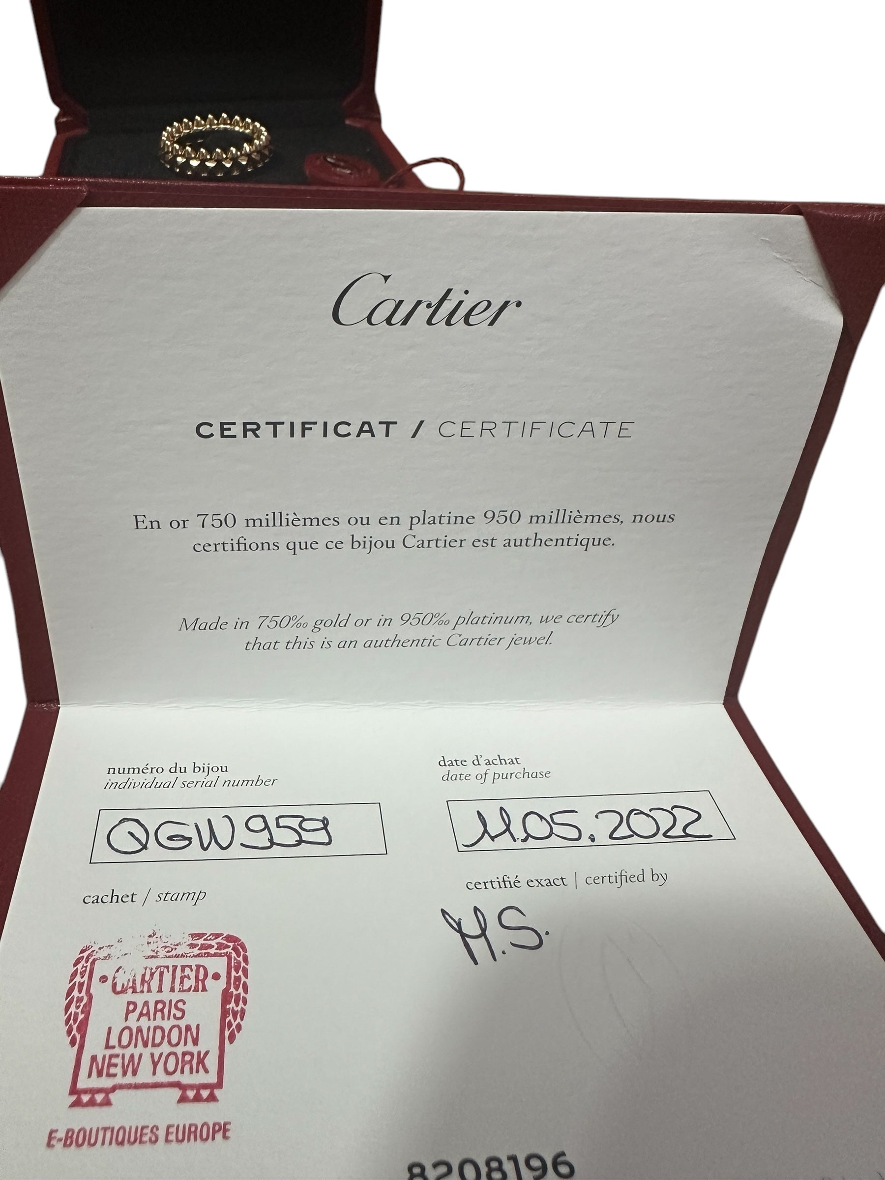 Cartier Prsten